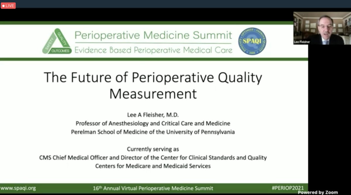 SPAQI (@spaqiedu) on Twitter photo #periop2021
@LeeAFleisher starting off DAY THREE of <a href="/PeriopSummit/">PeriopSummit</a> with teaching about quality improvement in perioperative medicine #periop2021
@LeeAFleisher starting off DAY THREE of <a href="/PeriopSummit/">PeriopSummit</a> with teaching about quality improvement in perioperative medicine