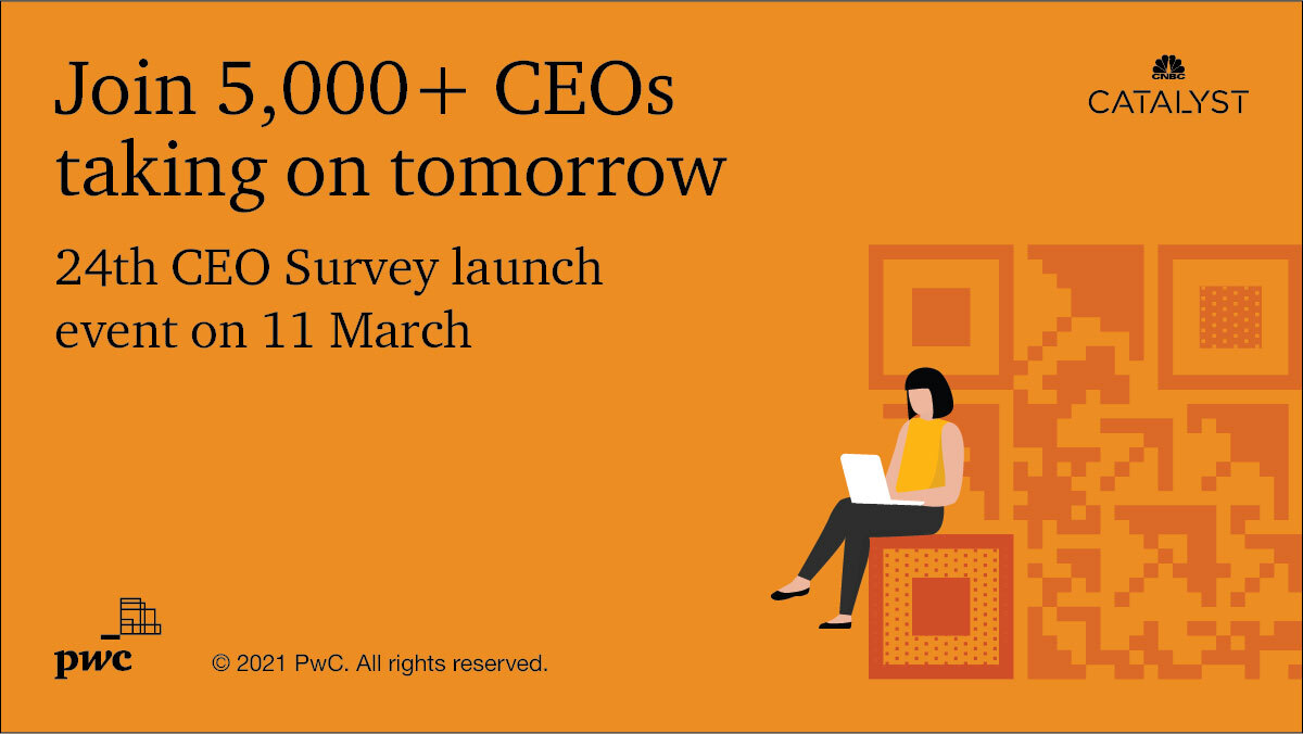 What are business leaders most concerned about in the year ahead? Our panel of leading chief executives has the answer. Join CNBC Catalyst and PwC for the 24th #CEOSurvey launch event. cnbcevents.com/ceo-survey