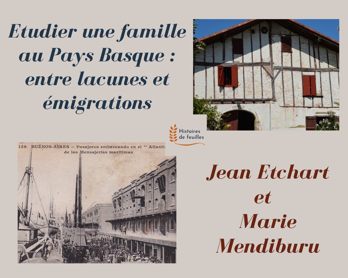 HistDeFeuilles's tweet photo. Un nouvel article, un nouveau logo, beaucoup de pistes d'améliorations. Merci le #lemoisGeneatech. Je vous invite à découvrir les enfants de Jean Etchart et Marie Mendiburu #genealogie #paysbasque #argentine #sumberraute https://t.co/nzHvdM6PGZ https://t.co/2B5OMAOylH