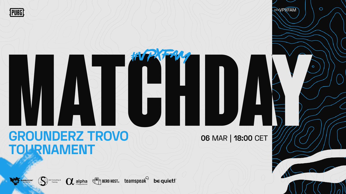 vuptrox's tweet photo. πΉα΄α΄ΚΙ’ α΄α΄ΙͺΙ΄πΉ
Heute ist der nΓ€chste Spieltag in den Playoffs des "Grounderz Trovo Tournament".
Total prize pool: 400,00β¬
β°: 18:00 Uhr
πΊ: https://t.co/cDaJLGhfep
π©πͺ@VPX_InfiniTy
π©πͺ@BeeeRusss
π©πͺ#MarkovicKING
π¦πΉ@HulkmodusPUBG
Wir wΓΌnschen euch viel Erfolg! πͺπ
#VPXWIN https://t.co/hSyRWGjTpS
