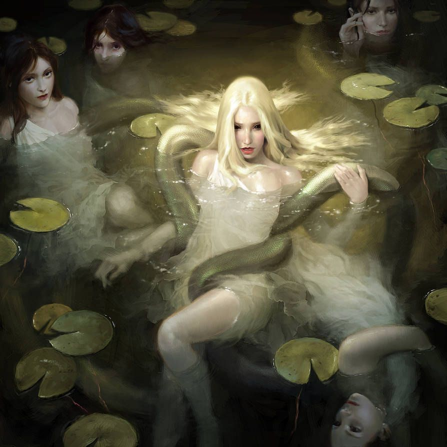 ChristineV8's tweet photo. In Slavic #mythology, the Rusalki were water nymphs - the #ghosts of girls who died by suicide, drowning themselves because of unreciprocated love. They haunted rivers and lured young men, entwining them in their long hair, pulling them to a watery death. 

#SuperstitionSat https://t.co/iUOR3o6EUY
