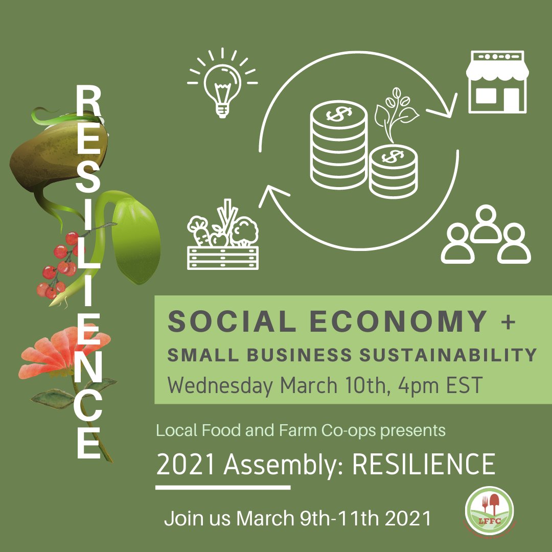 foodfarmcoops's tweet photo. When we talk of revolutionizing the food system, we need to talk money. Scrambling over grants isn't sustainable, make your $ work for you!
Learn about social economy and small biz financial sustainability with #farmworks @FairFinanceFund @MeridianCU
➡️https://t.co/RCTl9edN2V https://t.co/DVgVNGjcRv
