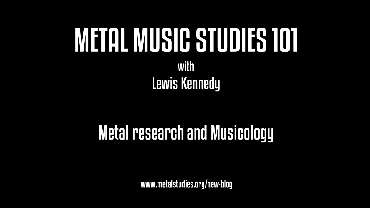 metalstudies's tweet photo. Dr. Lewis Kennedy is an independent scholar and the treasurer/membership officier for ISMMS. Trained as a musicologist, he discusses this particular concern of the field in his entry for Metal Music Studies 101.
⁠
Read it now on https://t.co/PsXaMqJafV!⁠

#metalmusicstudies101 https://t.co/oF7MawnuOk
