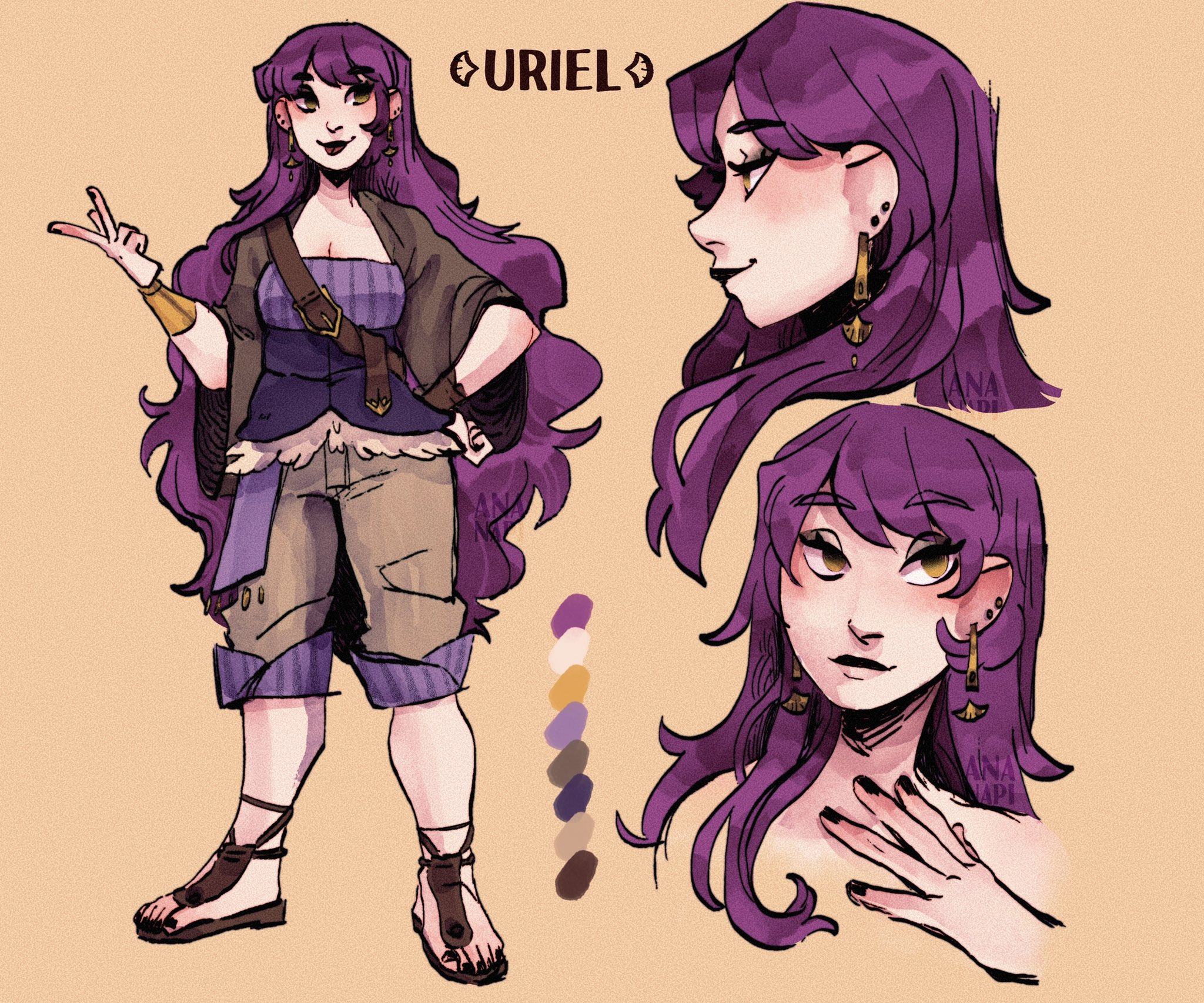 Ana 🍁 hiatus on X: Sassy girl reference sheet. I created this new outfit  for Uriel 💜 t.coQCGyntIMP9  X