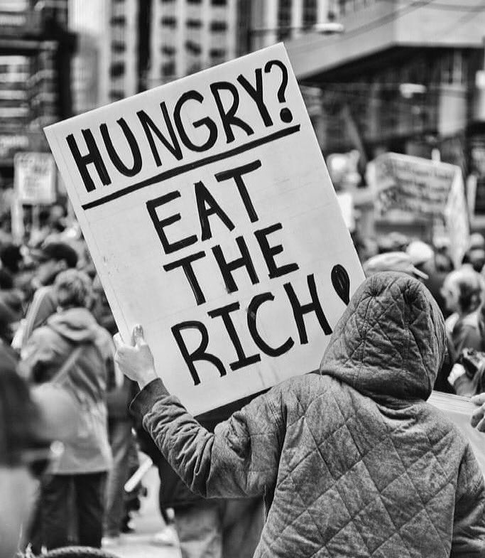 Toproteststore's tweet image. Hungry? Eat the rich!