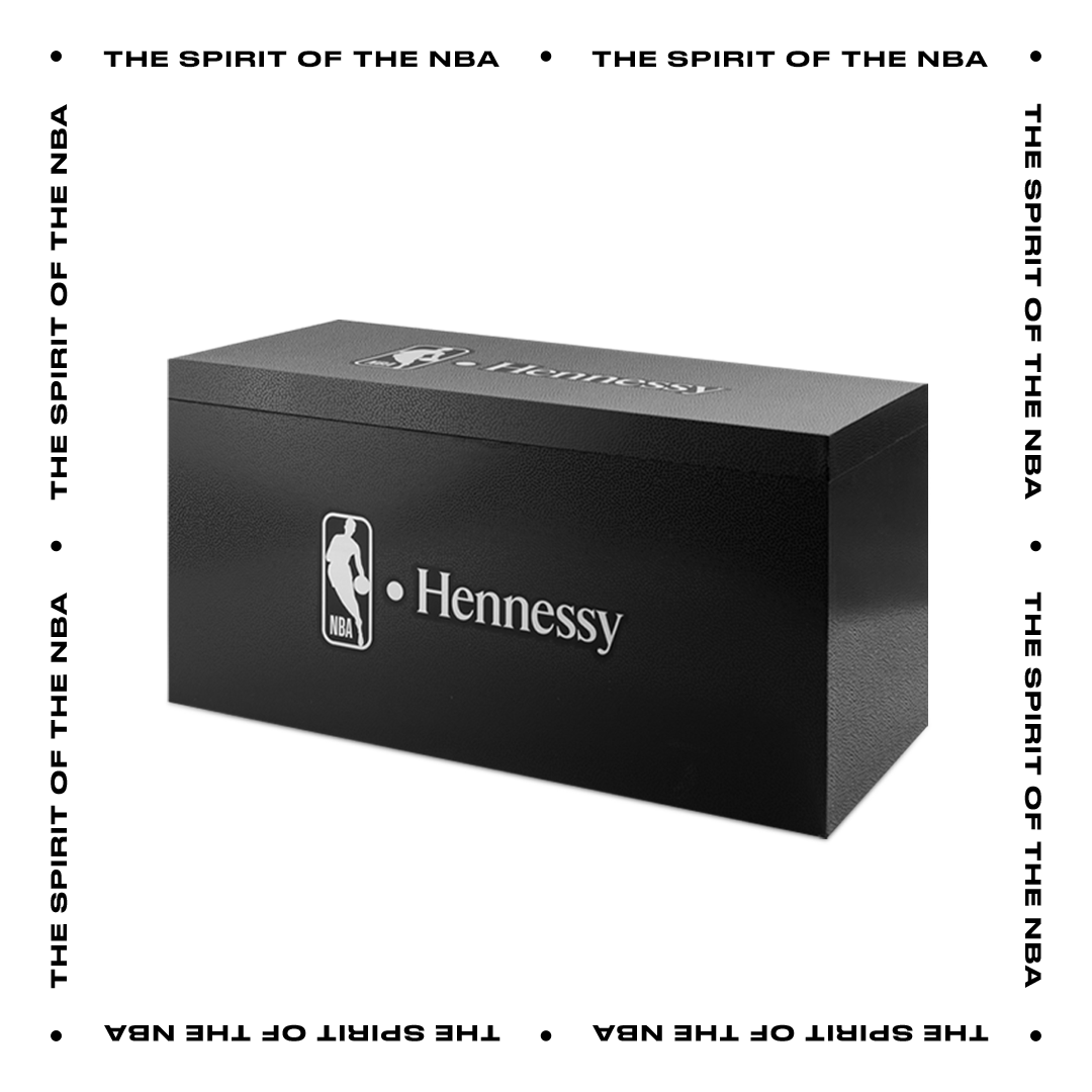 Hennessy's tweet image. Enter for your chance to win the Hennessy All-Star VIP Access Kit, including everything you need to watch the second half of the season in style. Game night just got more exciting. #SpiritOfTheNBA #NBAAllStar bit.ly/3cbFAz4