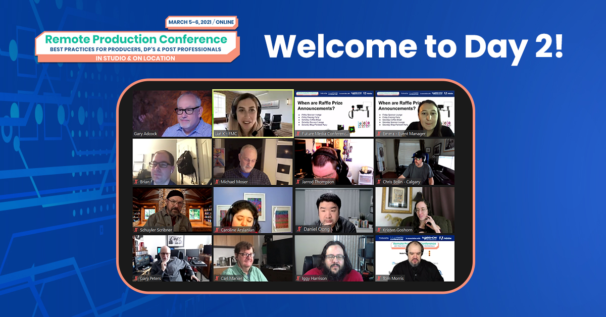 FMC_Conferences's tweet image. Who&apos;s ready for Day 2? We have a lot of exciting sessions, panels, and keynotes scheduled for today at the #RemoteProductionConference! Make sure to log into the Remote Production Conference Event Platform to attend. 📱 bit.ly/30pdVVP
