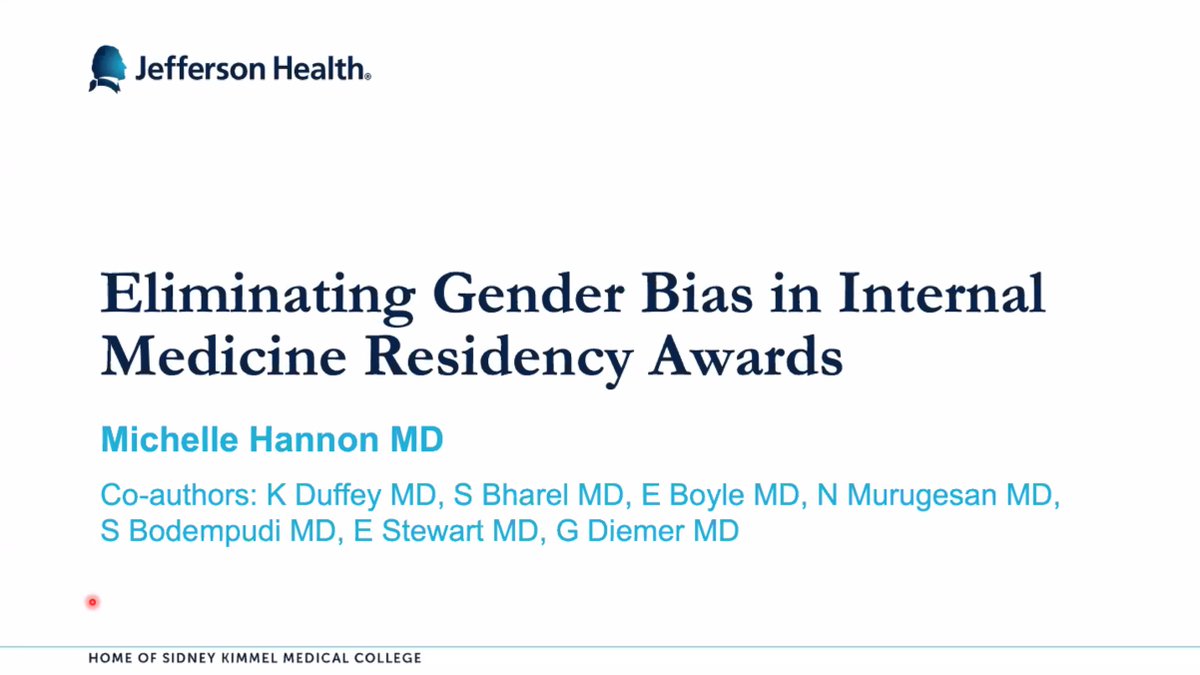 Guy Katz, MD (@guykatzmd) on Twitter photo Incredible work by Dr. Michelle Hannon and colleagues at <a href="/TJUHospital/">Jefferson Health</a> on gender bias in residency awards presented at the <a href="/MGHMedicine/">MassGeneral Medicine</a> Women in Medicine Trainee Summit. Hoping their efforts are replicated widely to improve equity in awards selection.
#WIMTCSummit #HerTimeIsNow Incredible work by Dr. Michelle Hannon and colleagues at <a href="/TJUHospital/">Jefferson Health</a> on gender bias in residency awards presented at the <a href="/MGHMedicine/">MassGeneral Medicine</a> Women in Medicine Trainee Summit. Hoping their efforts are replicated widely to improve equity in awards selection.
#WIMTCSummit #HerTimeIsNow