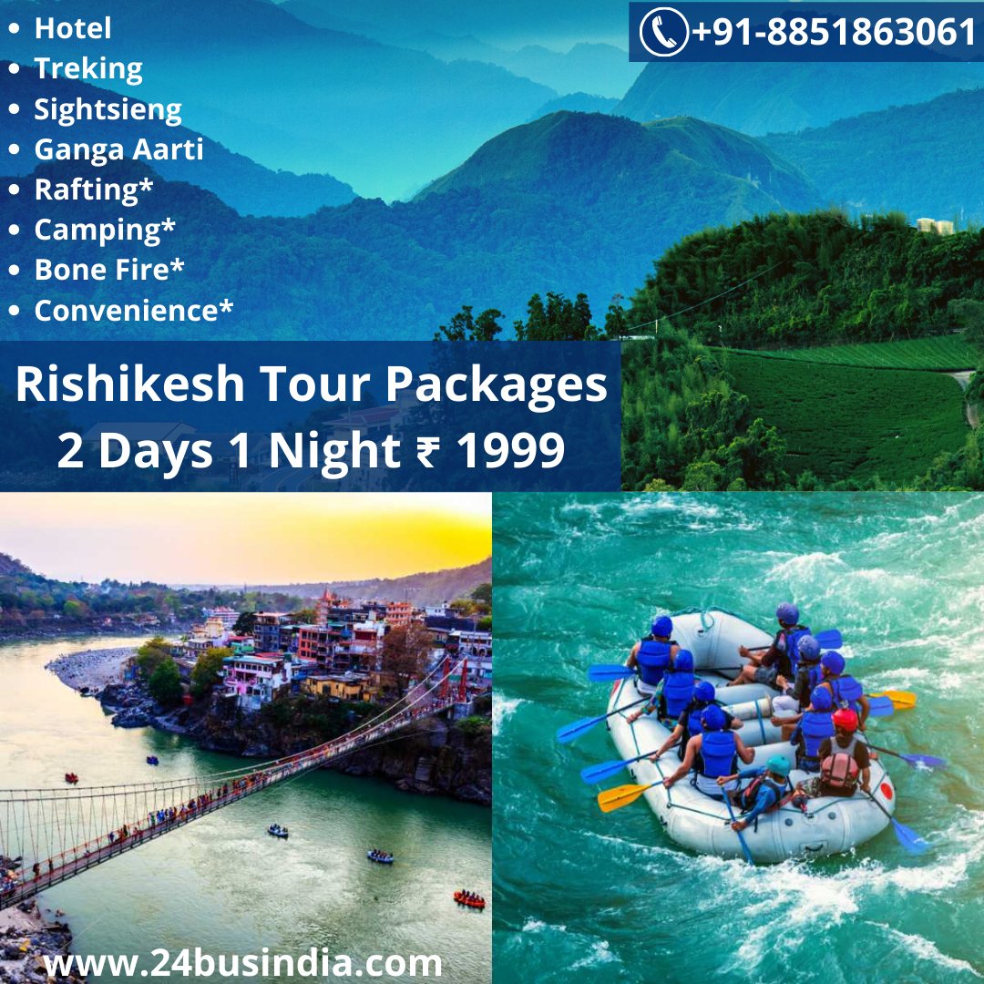 24busIndia's tweet photo. Rishikesh Tour Package
Delhi to Rishikesh Bus

Contact:
Call: +91-8851863061
Email: info@24busindia.com
Website: https://t.co/uHiV9lKExJ

#24busindia #delhi #rishikesh #tourpackages #rishikeshtourpackages  #travel #treking #rafting #nightstay #couple #tourist #india #increadible https://t.co/sPCtzwMgzX