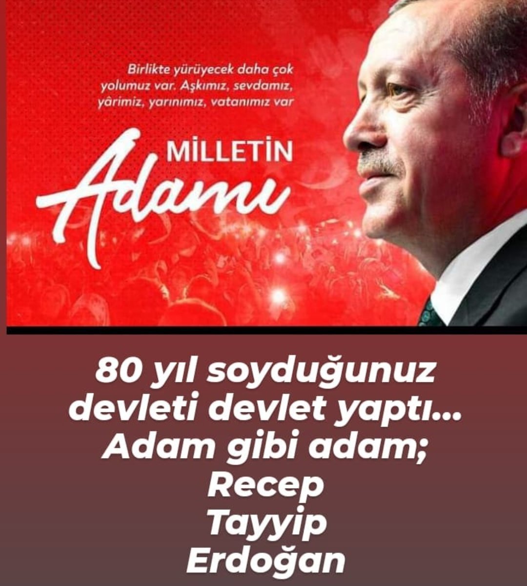 Sen Başımıza Gelen En Güzel 
Hediyesin 
#WeLoveErdogan