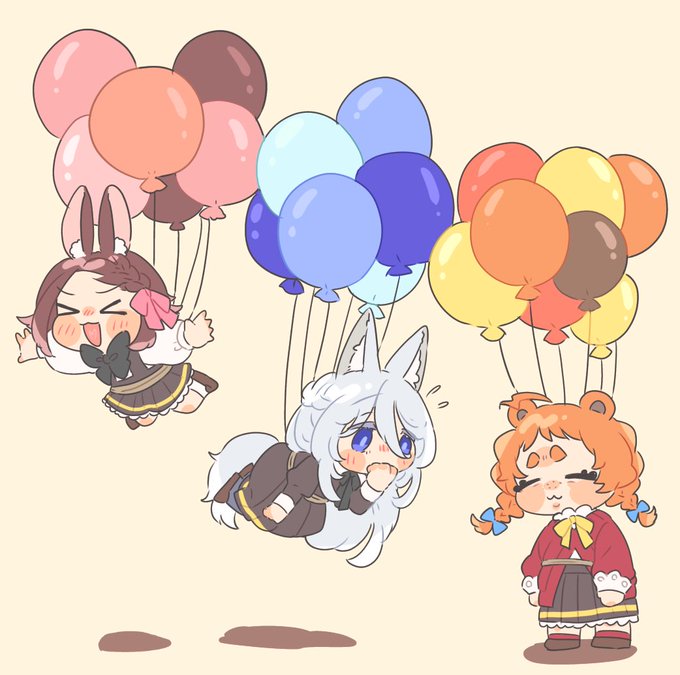 うちの子に風船くくりつけて飛ばすのtwitterイラスト検索結果