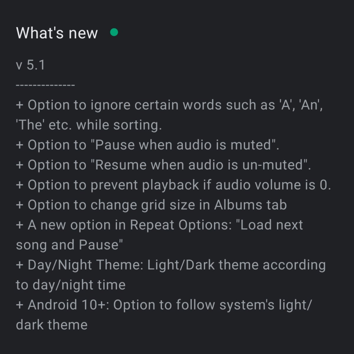 musicolet's tweet image. #musicolet v 5.1 released on @GooglePlay. #update