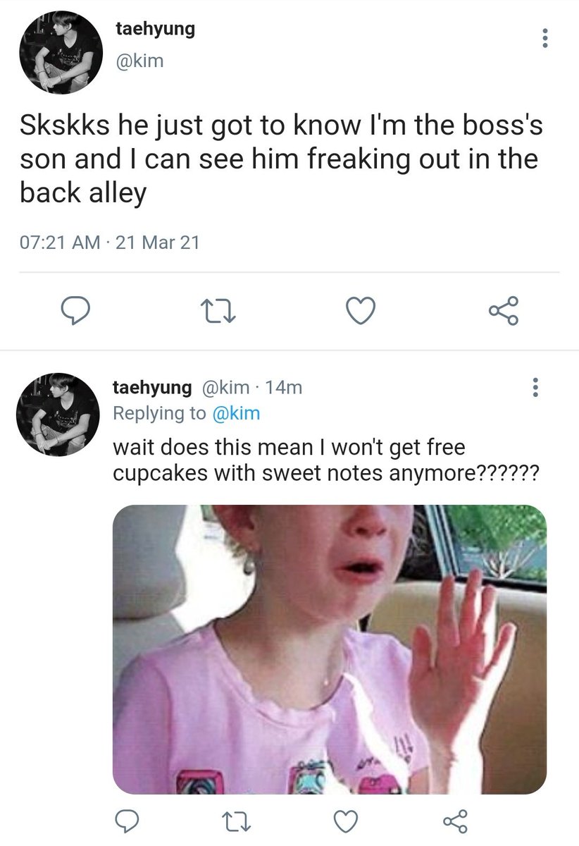 tkviIfs's tweet photo. #taekookau where "I've been giving him free food on the house for the last two months and he turns out to be the owner's son holy fuck I'm fired." https://t.co/4WobXkbnFs
