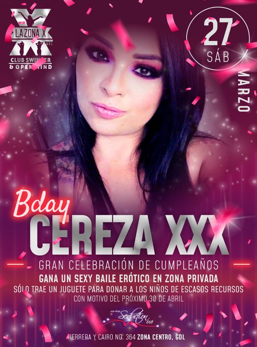 Te invito a festejar mi cumple conmigo este 27 de marzo en Zona X @carolines3014 y si traes un regalo