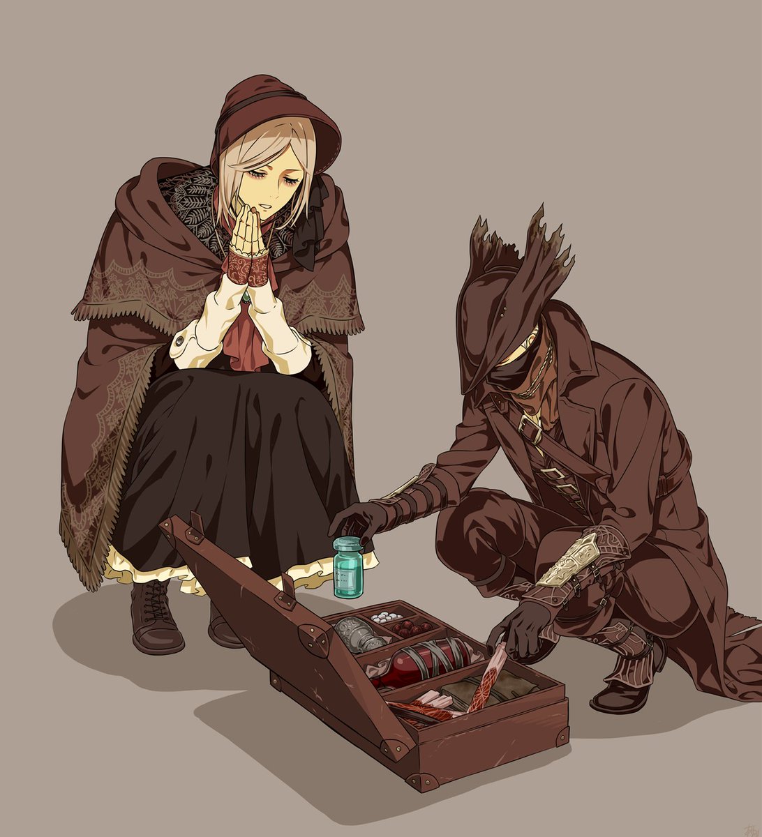 Plain Doll and Hunter - Bloodborne artist: arizuka #Bloodborne #FromSoftwar...