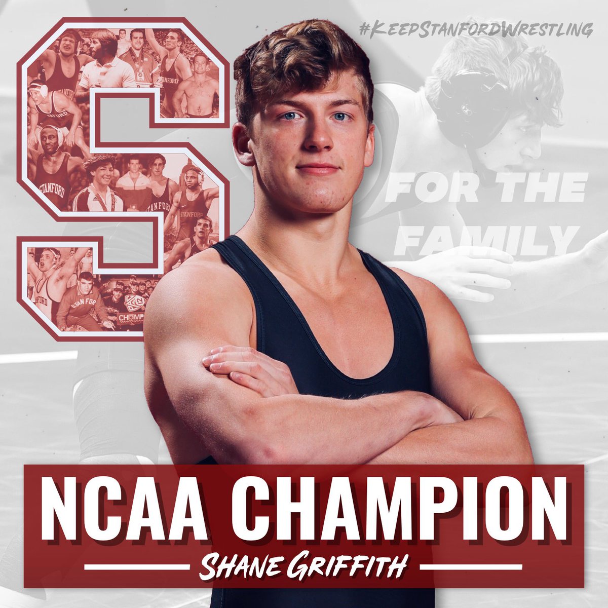 paulgarciashow's tweet photo. @shanegriffith7 just won a NATIONAL title for @Stanford, who decided to cut their program this year. The team and the Wrestling community, however, raised $12,000,000 to fund the team for over a DECADE, yet the university won’t go back on the decision?! #keepstandfordwrestling https://t.co/Bo7W9btXCC