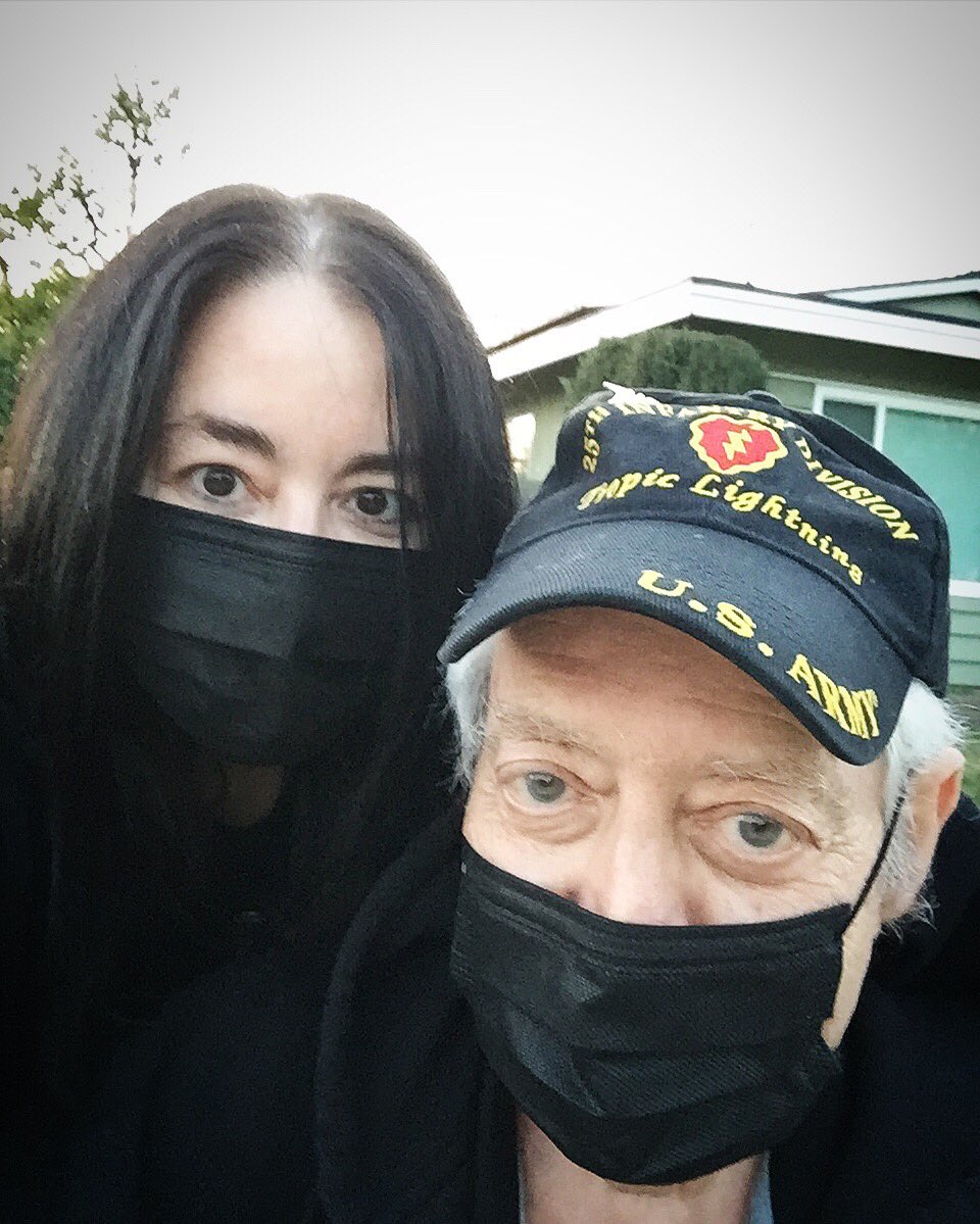 debrapalermo's tweet photo. Me and Dad taking a quick break from our evening walk to snap a selfie. Heβs fully vaccinated but still being responsible wearing his mask whenever he goes out. Love my Pops! #WeekendWithTheRents #WalkAroundTheBlock #SaturdaySelfie #MaskUp β₯οΈπ·πΆπ»ββοΈπΆπ»ββοΈ https://t.co/V6r7rBQBaF