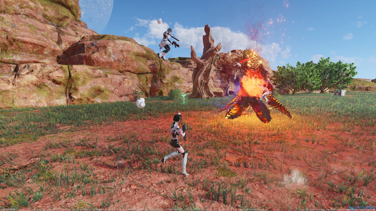 たますくら O Pso2 Pso2ngs １ 放送でみたディアモスぽいやつ モデルモーションそのままだたｗ今回は炎ダウン ２ １０００年後もオプタさんみたいのが降ってくる オプタさんなのかも ３ サイヤ人の宇宙船ポッドも降ってくるけどこの時はなぜか