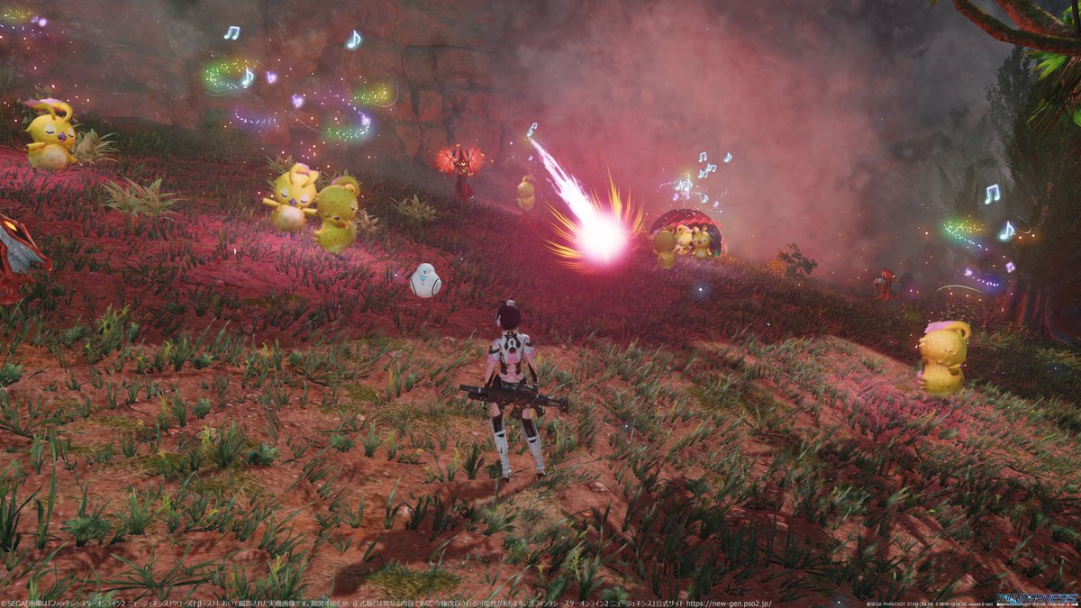 たますくら O Pso2 Pso2ngs １ 放送でみたディアモスぽいやつ モデルモーションそのままだたｗ今回は炎ダウン ２ １０００年後もオプタさんみたいのが降ってくる オプタさんなのかも ３ サイヤ人の宇宙船ポッドも降ってくるけどこの時はなぜか