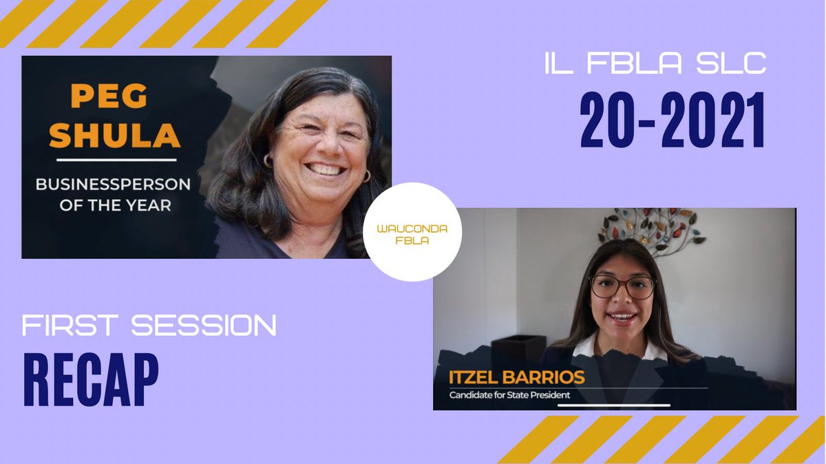 Tonight was awesome! We are so proud of Ms.Shulha and Itzel! State winners will be announced soon! Can’t wait for second session! #ilfbla <a href="/IllinoisFBLA/">Illinois FBLA</a> 🤩