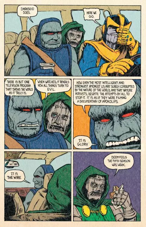 EmmaHouxbois's tweet photo. now that people know who both thanos and darkseid are, it’s time to bring back the greatest parody comic of all time https://t.co/RLkaYBFSKu