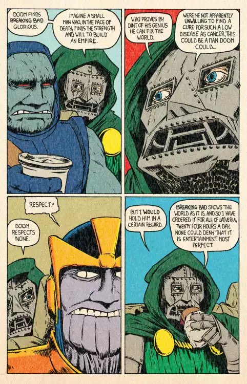EmmaHouxbois's tweet photo. now that people know who both thanos and darkseid are, it’s time to bring back the greatest parody comic of all time https://t.co/RLkaYBFSKu