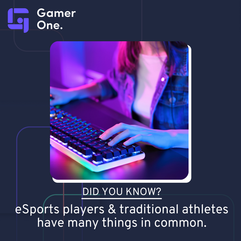 WeAreGamerOne's tweet photo. There are many similarities between eSports players and traditional athletes.
#GameOne #GameTrivia #TriviaFact #eSports #Athletes https://t.co/Jnxfsc2blT