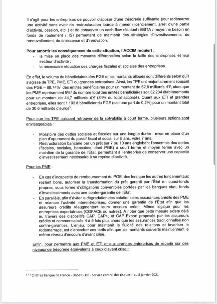AssoCCiM's tweet photo. Les CCI métropolitaines déposent une motion auprès de @Economie_Gouv @BrunoLeMaire à propos des #PGE. 2 priorités : garantir la liquidité &amp; la solvabilité des entreprises + organiser le renforcement de fonds propres pour les TPE/PME. Propositions de @AssoCCiM @chauvinjl ⤵️ https://t.co/C4ZzqVyhqf