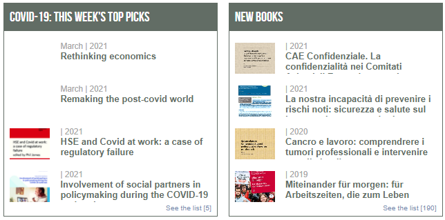 ETUI_org's tweet photo. #Labourline highlights of the week:
1️⃣ Rethinking economics @IMFNews
2️⃣ Social partners & policymaking during #Covid @eurofound
3️⃣ OSH and #Covid: a regulatory failure @IERUK
4️⃣ Cancro e lavoro by @ETUI_org (now available in Italian!) via @Sindnova
https://t.co/WeVzJYLkYv https://t.co/lGfdiCbOFz