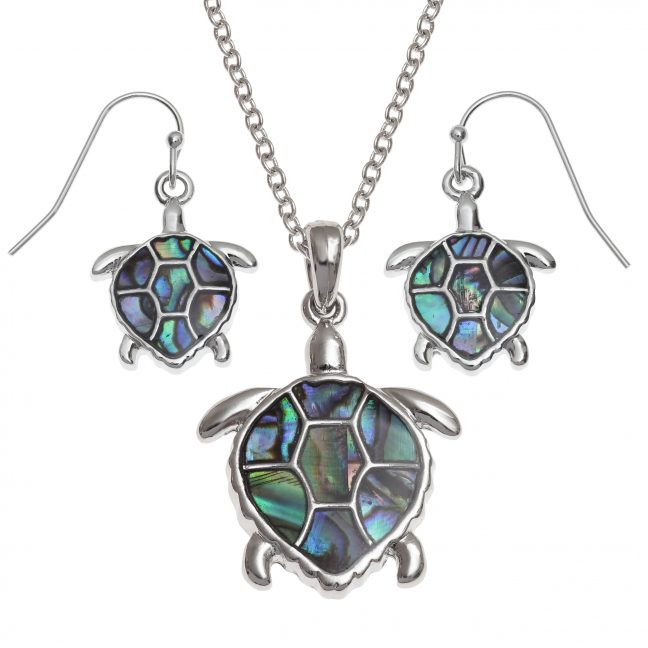 JewelleryTamsin's tweet photo. Wonderful Turtles Earrings & Necklace Set inlaid with iridescent, sustainably sourced, Paua Shell. Hypoallergenic. Gift box included. https://t.co/pesl30lspF #earlybiz #necklace #earrings #turtlegift https://t.co/2VGL7PFh9a