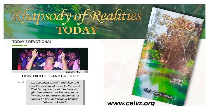 CELVZ1's tweet photo. #RhapsodyOfRealitiesToday 
📌 HOLY, FAULTLESS AND GUILTLESS

Let's Take The Message Out 
Study ▪︎Sponsor ▪︎Share 

👉 https://t.co/O0juYwVQKq 

#CELVZ  #TheMonthOfChange #TheYearOfPreparation #Vision20For20 https://t.co/qIApXw4mVF