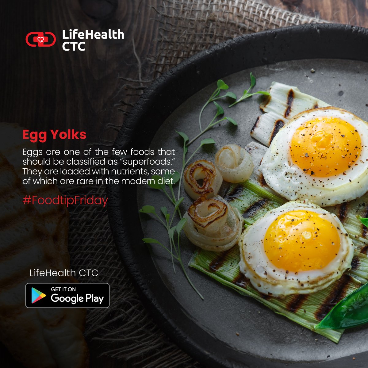 LifeHealth_CTC's tweet photo. Egg yolks have been unfairly discouraged because of their cholesterol content. However, they contain high quality protein and healthy fats. Several studies suggest that they can help you lose weight. They are also cheap, and easy to prepare.
#FoodtipFriday 
#LiveHealthy https://t.co/mxK1fxFlqb