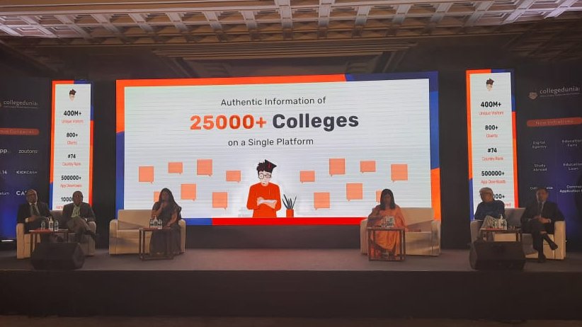 college_dunia's tweet photo. Highly coveted academicians introspected over Future of Higher Education with reference to New Education Policy.

S. Ramachandram  @AnuragUniversi1 
Abhay Kumar @PratapUniJaipur 
Meena Rajesh @raisoni_ghru 
Indu Rao @VIT_univ 

#CollegeduniaConnect https://t.co/mIsBBqsibS