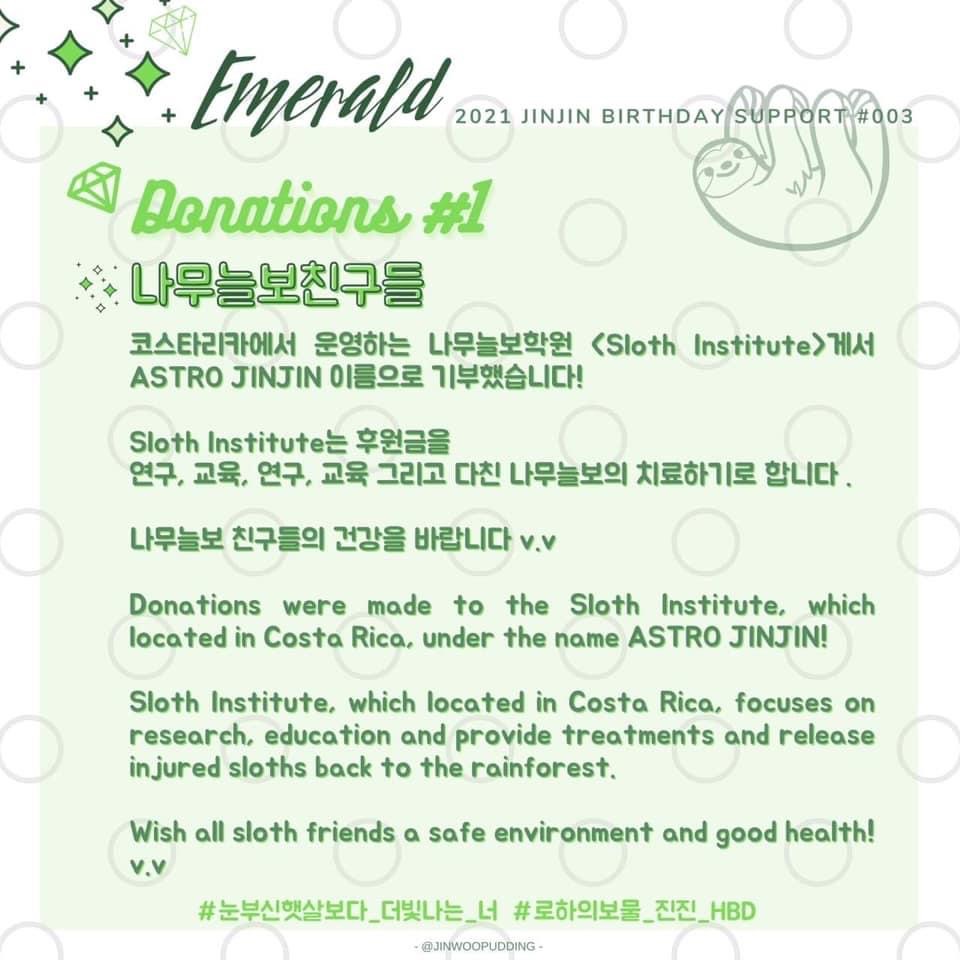 slothinstitute's tweet image. #ThankfulThursday The fans of #JinJin, a #K-POP star in the group #Astro, adopted Keanu in honor of him for his birthday!

Thank you all for your support!!! 🙂