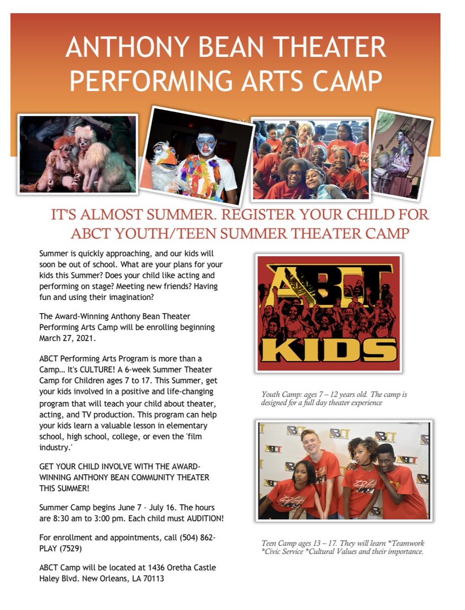 Anthony Bean Community Theater Acting School Abctheater Twitter