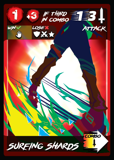 TableFighter's tweet photo. His whole kit plays into it, all his cards have 13 letters, all the numbers on his cards are 1 and 3, and all his speeds are 13. This naturally keeps his damage and speed very balanced for his mechanics, having solid damage but is slower than most of the cast 1+1/3 https://t.co/WqzEezjKWe