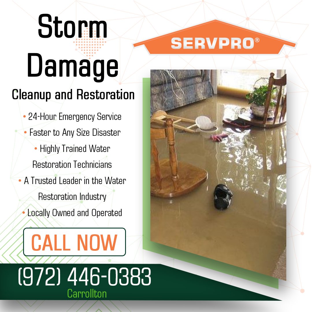 Following storm safety tips can keep Carrollton families safe and storm-ready whenever severe weather strikes. For more information about storm damage restoration visit us at 1l.ink/VV5N8NV or call at (972) 446-0383 #stormdamagerestoration