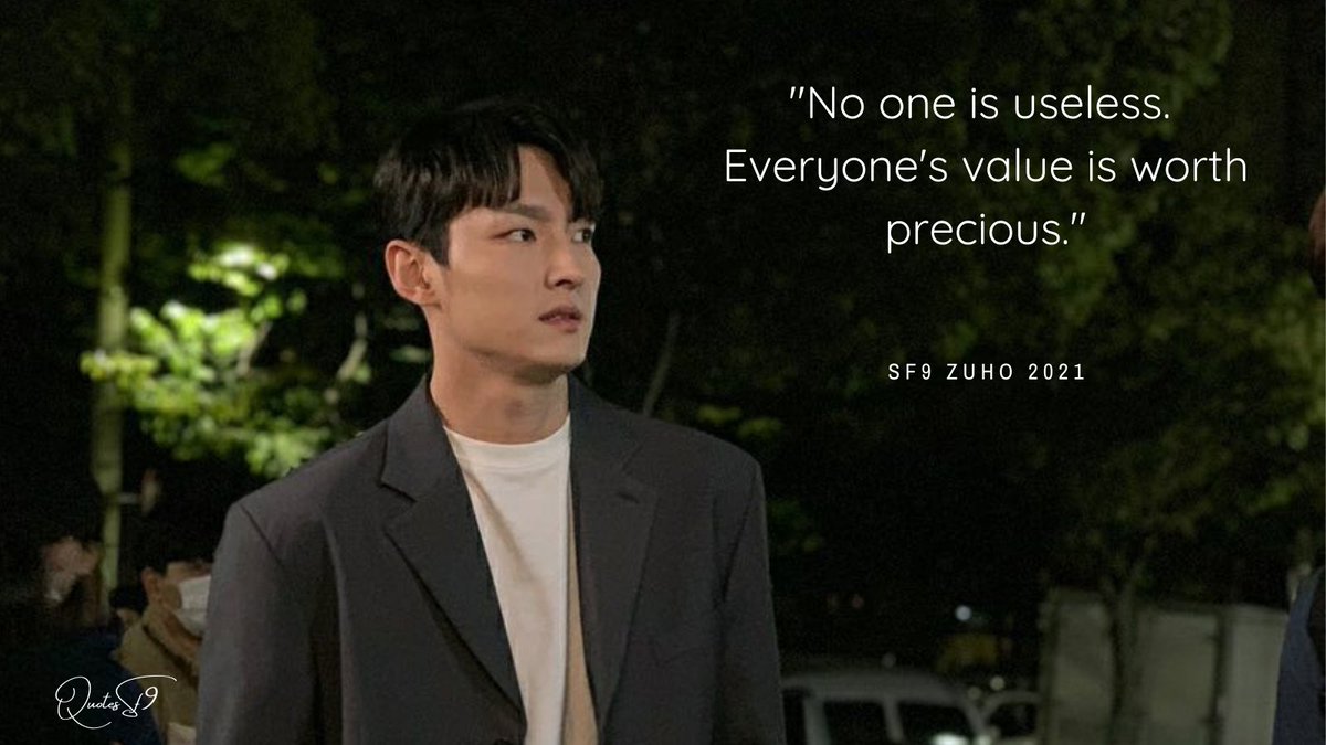 🦁: "No one is useless. Everyone's value is worth precious."
- #ZUHO FC comment 210213 #주호
#SF9 <a href="/SF9official/">SF9official</a>