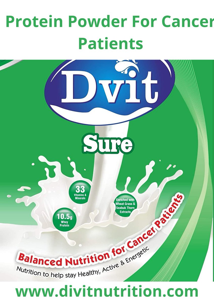 Best Balanced Nutrition For Cancer Patients
Can prevent cell mutation.
Protect cells from damage by free radicals.
Can boost the #immunity to reduce toxic effects of chemotherapy.Visit : amzn.to/30s5k4M
#dvit #divitnutrition #dproteinpowder #highproteinfood #bestnutrition