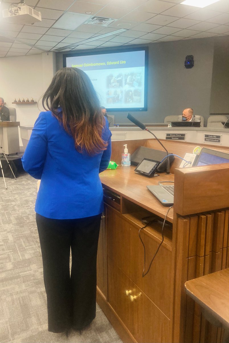 #MovingEducationForward CTE students from <a href="/DubiskiJaguars/">DubiskiJaguars</a> <a href="/YWLAArnoldGirls/">YWLA at Arnold</a> <a href="/SGPHS/">South Grand Prairie</a> <a href="/GPHSGophers/">Grand Prairie HS</a> presented updates and accomplishments during tonight’s school board meeting. WTG, scholars!