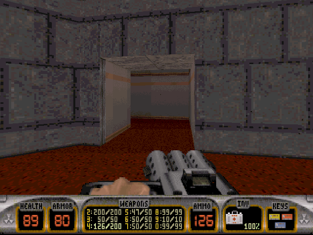 Did you ever notice that the theater in level 1 of Duke Nukem 3D has a big hallway off the lobby, and when you go through there, it's a bathroom? Just the one.It's a doorless unisex public bathroom with urinals. Weird.