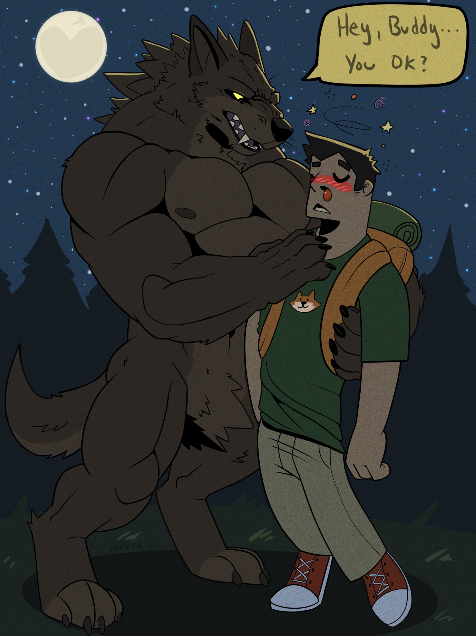 Decker on Twitter: "When a furry encounters a werewolf  https://t.co/efieVtPthW" / Twitter