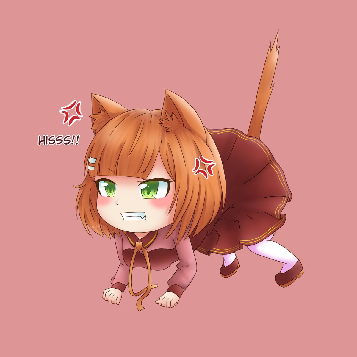 aohisa_arts's tweet photo. I joined #dtiyschallenge hosted by sjaoart on #instagram
I want to add backgrounds again someday, but for now I’ll just keep it simple.
#angycatto #nekomimi #digitalart #animestyle #animeillustration #someonesoc #angrypose #chibistyle #tsundere https://t.co/YHxTqdcN3k