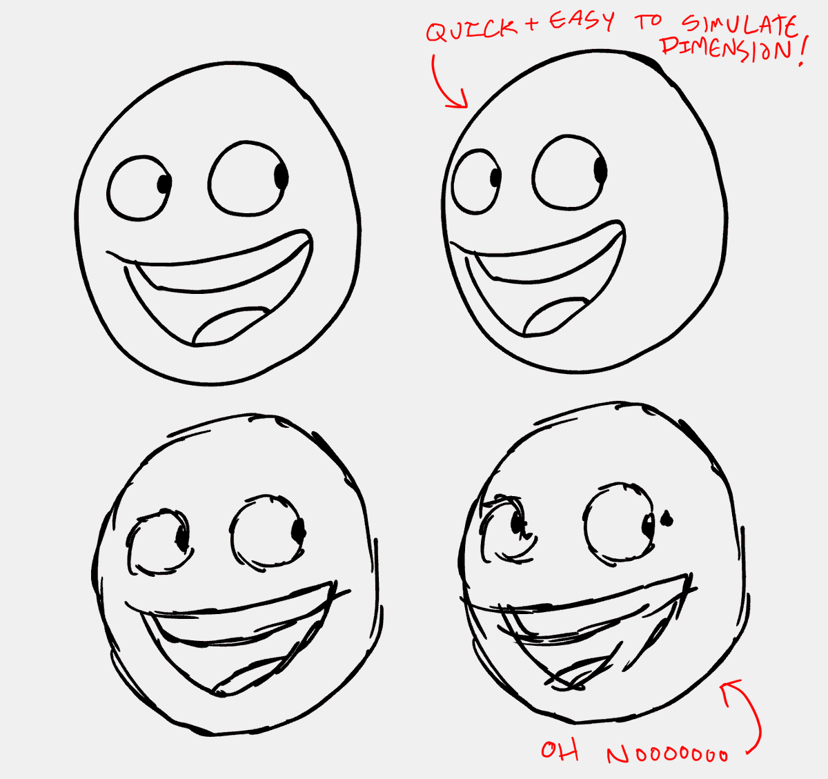 One of the reasons it's really helpful to learn to draw clear, confident lines and not retrace over them a bunch as a board artist is you'll usually be working in vector programs like Storyboard pro and it makes it soooo much easier to revise and reuse art with clean lines 