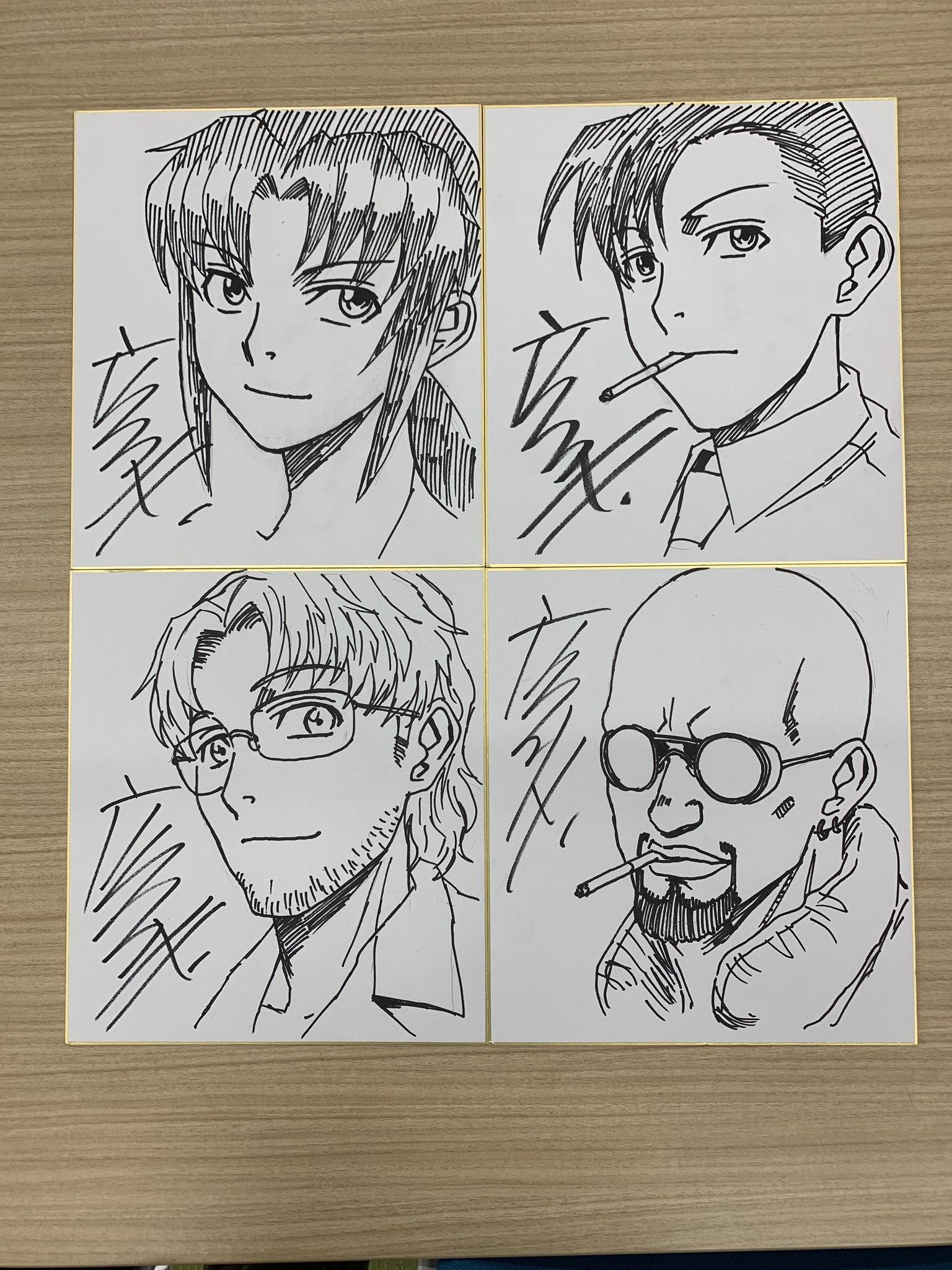 広江礼威直筆色紙 BLACK LAGOON