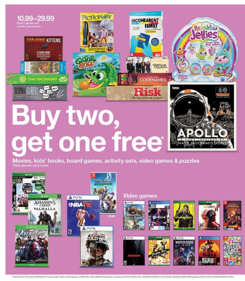 Video Games are Buy 2, Get 1 Free on