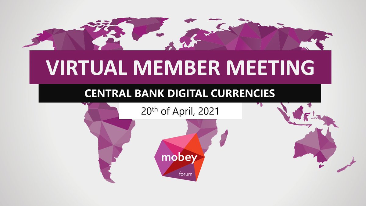 Mobey´s next virtual Member Meeting on 20 April will look into #centralbankdigitalcurrencies and their implications for #retailbanks and #consumers. Please join <a href="/dgwbirch/">Dave "Someone you trust is one of us" Birch</a>, <a href="/ville_s/">Ville Sointu</a>, <a href="/salmony/">Michael Salmony</a> and others! For more info, please visit <a href="/MobeyForum/">Mobey Forum</a> website: lnkd.in/eWtd9hs.
