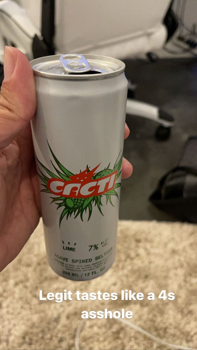 nelkboys's tweet photo. Just tried Travis scotts seltzer and that shit tastes fucking horrible 😂 Stick to making great music and pounding jenners https://t.co/oml3mE9xUC