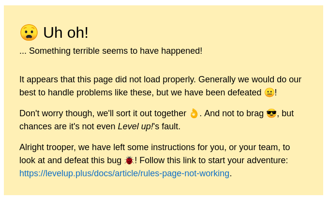BranchUpTech's tweet photo. Who said fatal errors had to be boring? #gamification #edtech #moodle https://t.co/Bj9QtPsIUV