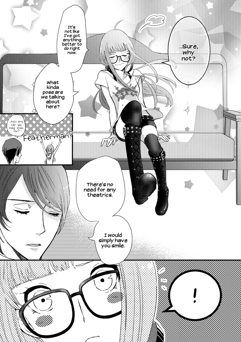 Yutaba Comic(1/2)
A follower kindly translated my 2018 anthology contribution of Yusuke*Futaba comic into English!

Translated by Jake Albano (@jacobalbano) 